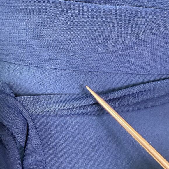 Vtg Royal Blue‎ Sheath Dress Size 2X Layered Bell Sleeves Body Skimming Stretchy - Picture 9 of 11